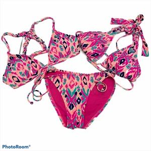 ROXY Moroccan Moon Ikat 3-Piece Bikini Set